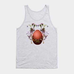 Wonderful steampunk  easter egg with flowers Tank Top
